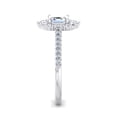 thumbnail image 2 of Blue Jewel 2.24 Ct Asscher Cut Lab Created Diamond Solitaire Engagement Ring - 14K White Gold Plated Jewelry with Halo Accents - Elegant Eternity Band for Women, 2 of 3