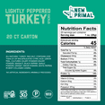 thumbnail image 3 of The New Primal Lightly Peppered Turkey Sticks, Keto, Gluten Free, High Protein, 20 Ct, 3 of 5