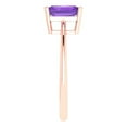 thumbnail image 3 of Solitaire Engagement Ring for Women - 1ct Natural Amethyst in 14K Rose Gold Promise Ring, 3 of 5