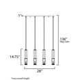 thumbnail image 4 of ET2 Lighting - Torch - 28 Inch 28W 4 LED Linear Pendant-Polished Chrome Finish, 4 of 5