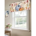 thumbnail image 4 of Hello Fall Valances for Windows Thanksgiving Pumpkin Flower Leaves Retro Texture Kitchen Valance Curtain Rod Pocket Small Curtains for Cafe Bathroom Laundry Basement 42" x 12", 4 of 8