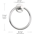 thumbnail image 2 of Seachrome Coronado Bathroom Wall Mount Round Hand-Towel Ring, Stainless Steel, Polished, 2 of 8