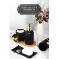 thumbnail image 4 of Set de accesorios de baño Kukikan Black Glass 4 piezas, 4 of 8