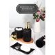 thumbnail image 4 of Set de accesorios de baño Kukikan Black Glass 4 piezas, 4 of 8