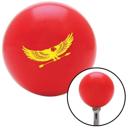 American Shifter Yellow Eagle with Arrow Red Shift Knob with M16 x 1.5 Insert Shifter Auto Manual Brody