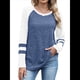 thumbnail image 1 of Sudadera de Larga para Mujer, con Bloques de Color, Informal, para Otoño. Azul L, 1 of 7