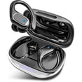 thumbnail image 1 of Auriculares inalámbricos Bluetooth 80 horas de reproducción IPX7 resistentes al agua para deportes con estuche de carga inalámbrica y ganchos para las orejas, 1 of 7