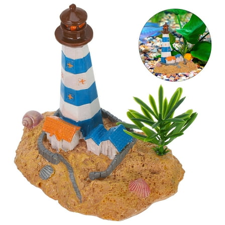 FRCOLOR  Lighthouse Ornaments Aquariums Aquatic Fish Tank Decorations