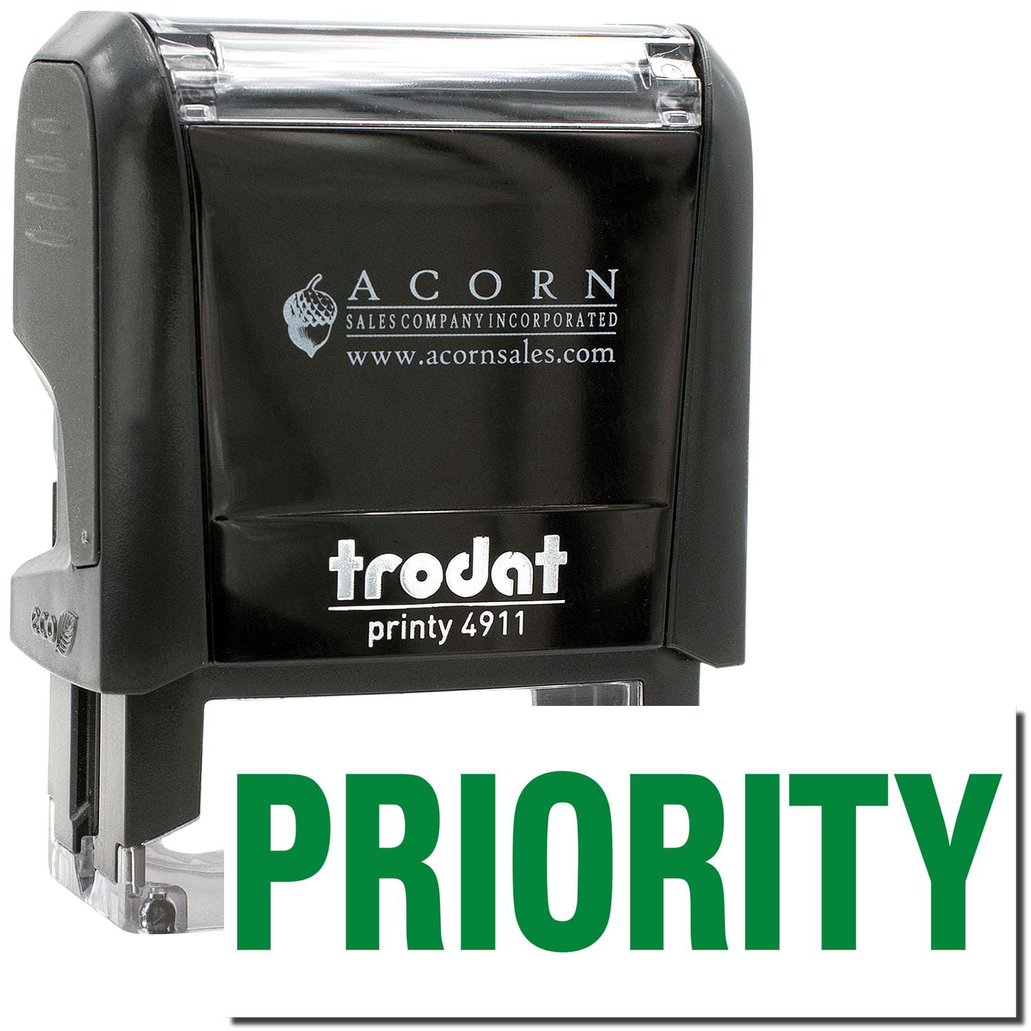 Red Office Stock Self-Inking Rubber Stamp TRODAT 4911 PRIORITY Ideal 50 