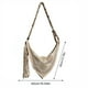 thumbnail image 3 of Bolso de lino informal de moda para mujer, estilo étnico, bohemio, con borlas y tejido de cuerda, bolso de hombro, bolso de mano de tendencia., 3 of 6