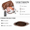 thumbnail image 4 of Lee Vintage Hobo Handbag for Women Cute Small Ladies Shoulder Bag with Decorative Metal Chain, Brown, 4 of 7