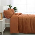 thumbnail image 3 of Pavish Export Cotton Waffle Duvet Cover In Cinnamon Cotton Bedding Duvet Cover With Matching Pillow Cases Cinnamon Orange Bedding Set Twin Xl, 3 of 3