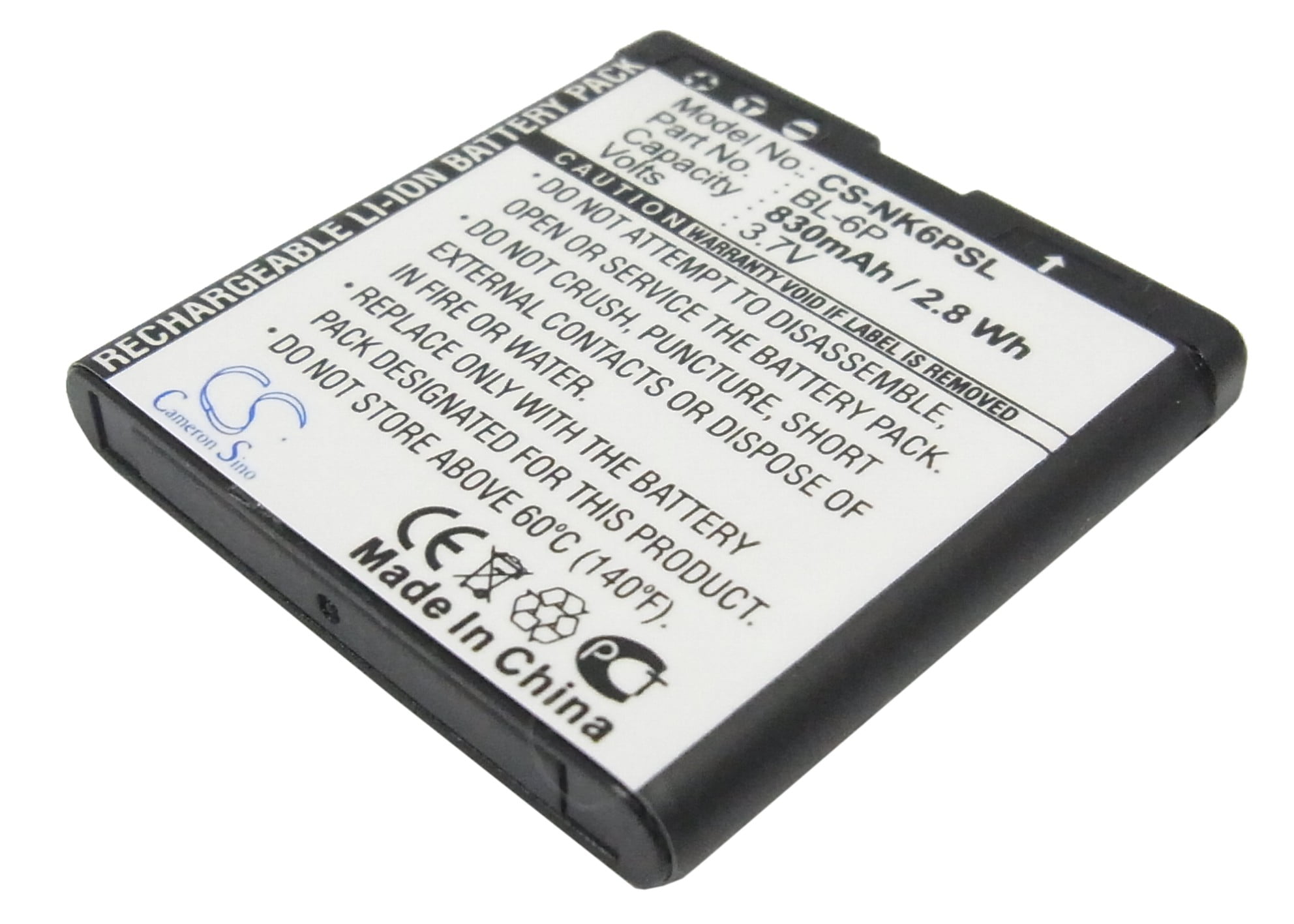 Replacement Battery For Nokia 3.7v 830mAh / 3.07Wh Mobile, SmartPhone