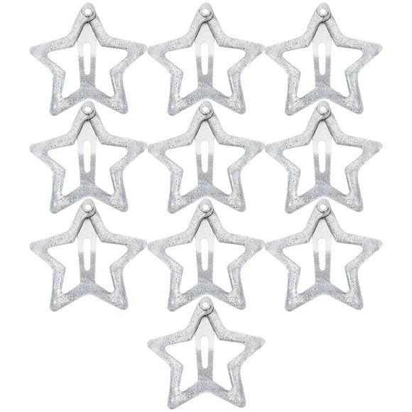 10pcs Hair Clips Small Snap Hairpins Metal Hair Clips Star Hair Clips Cute Hair Accessories for Women