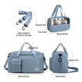 thumbnail image 5 of "Maleta Deportiva Bolsa para  Gimnasio  2pcs Color  Belug Azul Acero ", 5 of 5