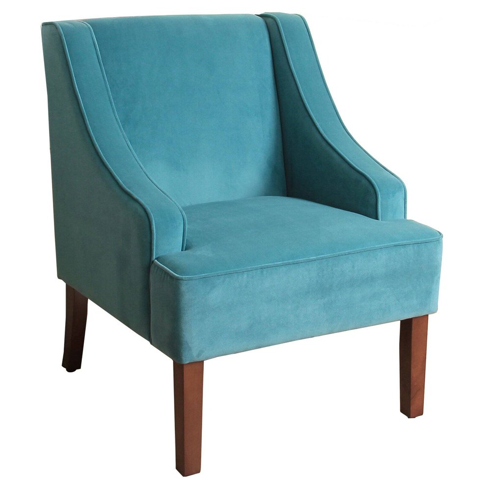 HomePop Swoop Arm Solid Accent Chair