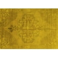 thumbnail image 1 of Ahgly Company Indoor Rectangle Abstract Yellow Contemporary Area Rugs, 2' x 4', 1 of 4