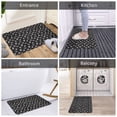 thumbnail image 3 of Tropical Leaf Black White Door Mat for Indoor, Welcome Door Mats Front Entrance Rug, Non-Slip Bathroom kitchen Rugs for Inside Floor, Small Rug Dog Door Mat 20X31.5 Inch, 3 of 5