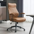 thumbnail image 3 of Okeysen Modern Leather Office Chair, High Back Conference Room Chairs Mid-Century Reclining Office Chair with Removable Pillow, Padded Executive Office Chair for Home, Office., 3 of 7