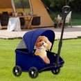 thumbnail image 1 of Cochecito para mascotas, carrito para mascotas, transportador para perros al libre, ligero, para perros y gatos, 4 ruedas, plegable para animales azul, 1 of 8