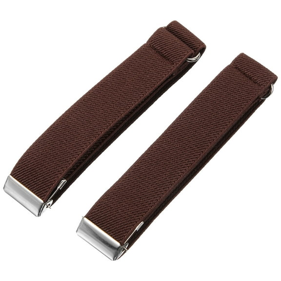 LOLIPPYY 1Pair Mens Formal Shirt Sleeve Garters Elastic Armbands Coffee Color for Shirts