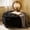 Black, variant on Noble House 25" Round Storage Ottoman with Removable Tray Top, Upholstered Coffee Table, Camel