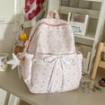 thumbnail image 5 of KKLDOGS Cute Backpack Coquette Floral Back Pack with Lace Trim & Plush Charm Kawaii Backpack for Classes Travel, 5 of 7
