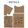 thumbnail image 6 of XCHQRTI Women's Butterfly Plus Shirts Casual Loose Oversized Tshirt Short Sleeve Floral Summer Tee, 6 of 7