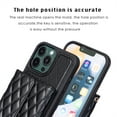 thumbnail image 4 of ELEHOLD Leather Wallet Case for iPhone 14 Pro Max 6.7" Organ Card Slots Argyle Pattern PU Leather with Crossbody Shoulder Strap Shockproof Luxury Purse Case,Black, 4 of 5