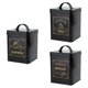 thumbnail image 5 of Juego de 3 botes herméticos para encimera de cocina, decoración rústica, 1,5 l, para utensilios de cocina negro, 5 of 9
