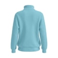 thumbnail image 7 of Tnhcen Women's Quarter Zip Pullover Fleece Lined Stand Collar Sweatshirt Solid Color Long Sleeve Casual Workout Top Autumn Winter Plus Size S-2XL, 7 of 7