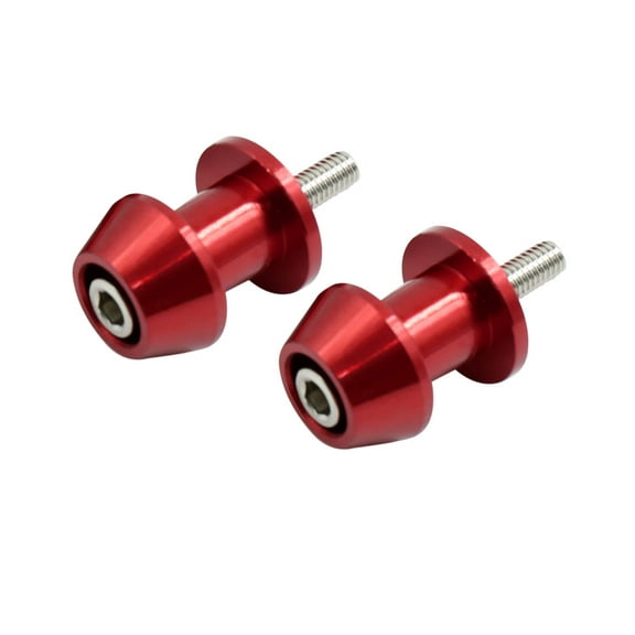 Unique Bargains 2pcs 6mm Red Aluminum Alloy Swingarm Spool Slider Stand Bobbins for Motorcycle