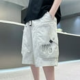 thumbnail image 6 of breaise Boys Cargo Shorts Elastic Waist Running Hiking Bermuda Shorts Knee Length Summer Shorts with Pockets, 6 of 6