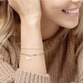 thumbnail image 2 of PYNZY Double-layer Initials Bracelet for Women, 14K Gold-plated Initials Bracelet with Pearls Jewelry,A-Z Letter Initials Bracelet as Gift, 2 of 6