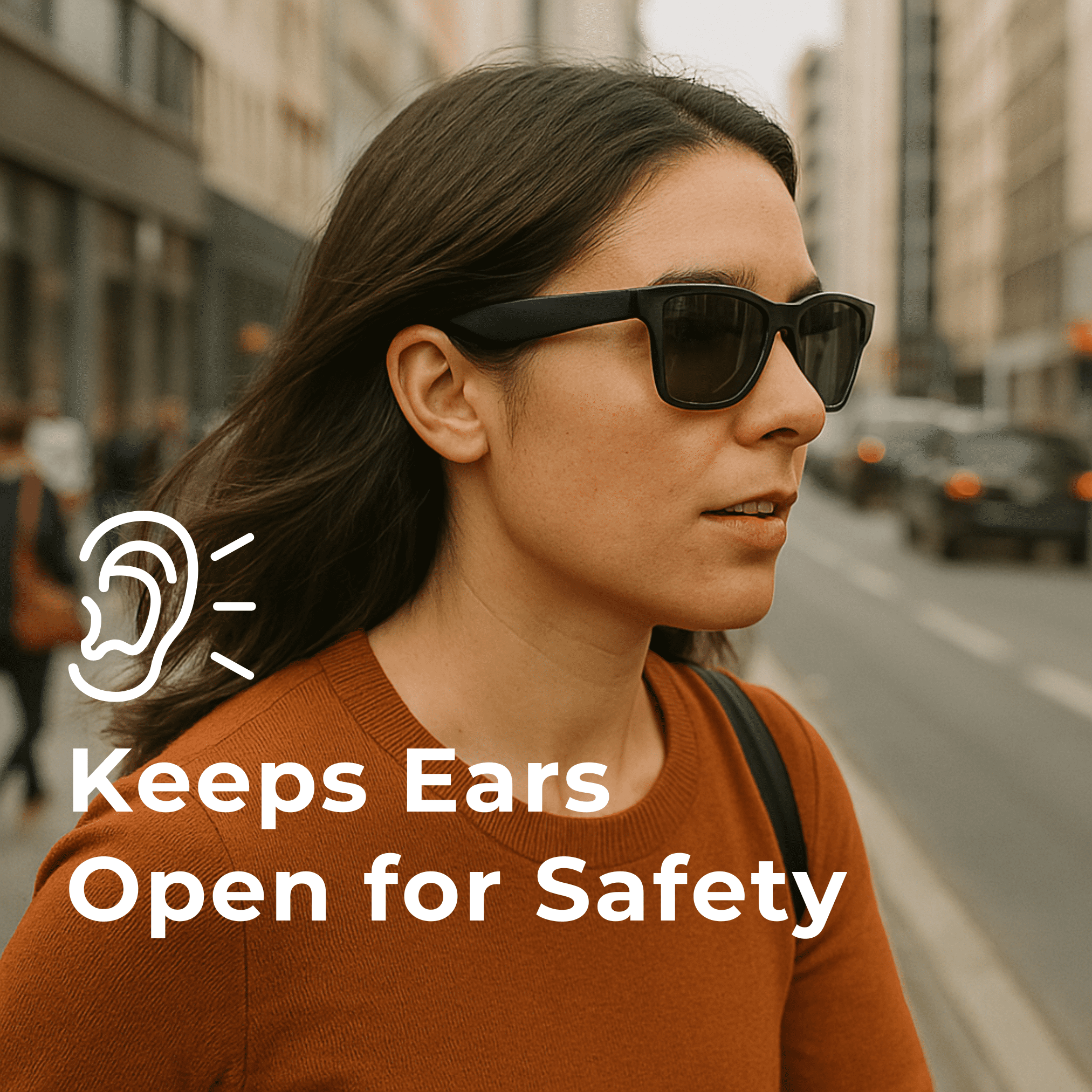 Smart Sunglasses, Audio Bluetooth Sunglasses with Dual Stereo Speakers, Voice Control - Athletic/Outdoor UV Protection and Sweatproof, Unisex