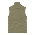 thumbnail image 3 of YLSDY Men's Outdoor Stand Collar Fleece Vest Warm Sleeveless Gilet Zipper Pockets Fishing Travel Photographer Waistcoat Khaki L, 3 of 3