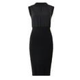 thumbnail image 6 of French Connection Women's Krista High Neck Sleeveless Knit Skirt Midi Dress-Black / S, 6 of 7