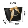 thumbnail image 2 of 6 Pcs Bags with Golden Bow Ribbon Black Paper Bags Portable Party Bags, 2 of 8