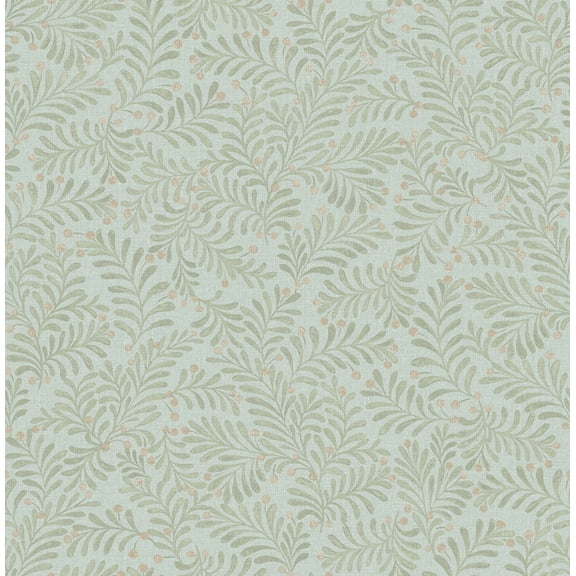 Chesapeake Chrysantha Aqua Berry Branches Wallpaper