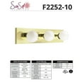 thumbnail image 2 of F2252-10-Sunset Lighting-Three Light Bath Vanity   Polished Brass Finish, 2 of 3