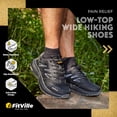 thumbnail image 4 of FitVille, zapatos de senderismo anchos para hombre, repelentes al agua, ligeros, zapatos de escalada al aire libre, zapatillas de senderismo para soporte de arco, 4 of 5