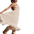 thumbnail image 4 of PENGXIANG Femmes Été Longues Robes Spaghetti Sangle Dos Nu Étagé Robe Maxi, 4 of 6