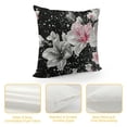 thumbnail image 4 of Chilfamy Pink Cherry Blossom Pillow Covers ,Japanese Style Watercolor Botanical Flowers Reversible Throw Pillow Covers Cases,Luxury Silvery Sequin Print Square Cushion Covers Set for Bedroom, 4 of 5