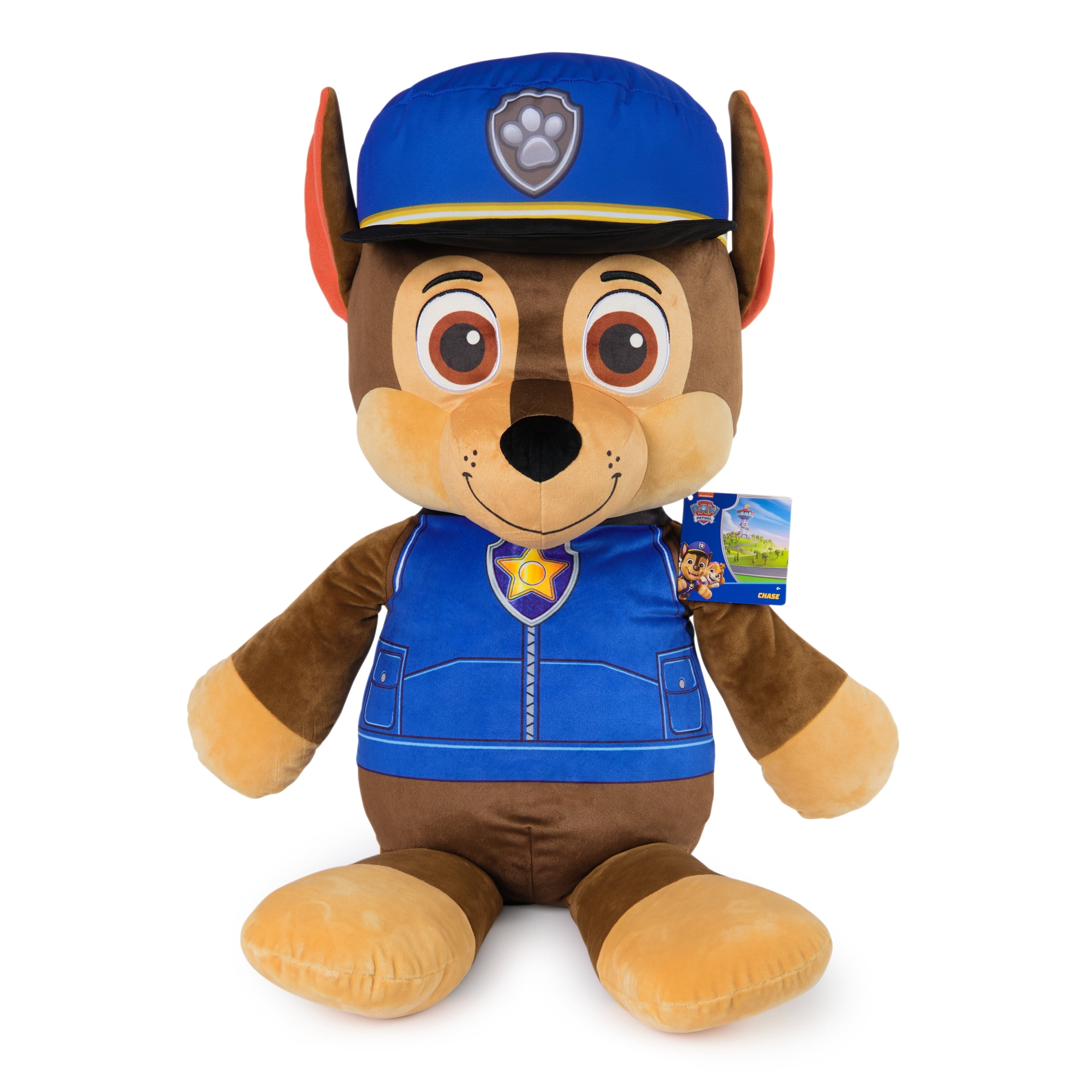 PAW Patrol, Chase Jumbo Plush Toy, 32-Inch Stuffed Animal with Embroidered Details, Kids Toys for Boys and Girls Ages 3 and Up