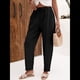 thumbnail image 4 of Pantalones de con Cordón Ajustable para Mujer, Pantalones de Playa de Verano con Cintura Elástica. Negro M, 4 of 10