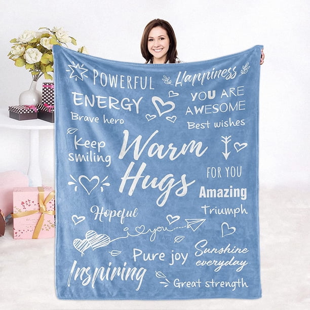 LHSHID Get Well Soon Gifts for Women Inspirational Gifts for Women Couragement Compassion Purple Throw Blanket Warm Hugs Gifts for Women Friend Mom Wife Daughter Sister Colleague 30x40in