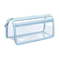 thumbnail image 2 of Grid Mesh Pencil Case with Zipper, Clear Double-layer Pencil Pouch, Travel Makeup Bag, Transparent Stationary Organizer, Travel Friendly For Storing Office Supplies And Organizing Stationery, 2 of 7