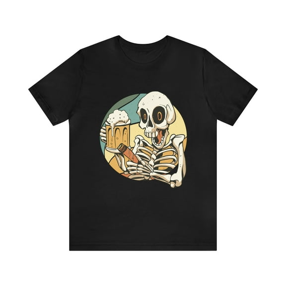 Skeleton Beer Shirt | Drink Beer Unisex T-Shirt
