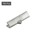 thumbnail image 3 of 160Pack Ribbon Crimp Clamp Ends 25mm Cord End Clasp for DIY Craft Silver White, 3 of 7