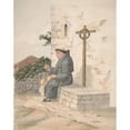 thumbnail image 2 of Alfred Diston 20x24 Black Ornate Framed Double Matted Museum Art Print Titled: Franciscan Friar (1828), 2 of 5